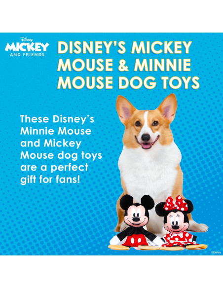 Conjunto 2 Juguetes Peluche Perro Mickey Minnie 34cm