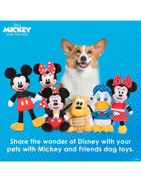 Conjunto 2 Juguetes Peluche Perro Mickey Minnie 34cm