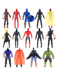Conjunto de Figuras de Acción Superhéroes MUKSSE 14 Piezas 16 cm 2