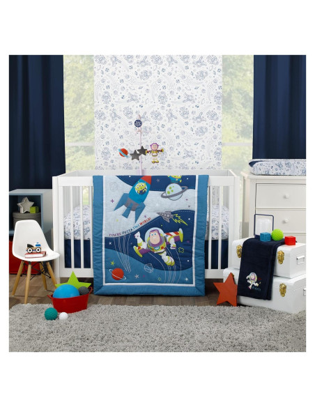 Juego de Ropa de Cuna 3 Piezas Disney Toy Story Azul Juego de Ropa de Cuna 3 Piezas Disney Toy Story Azul