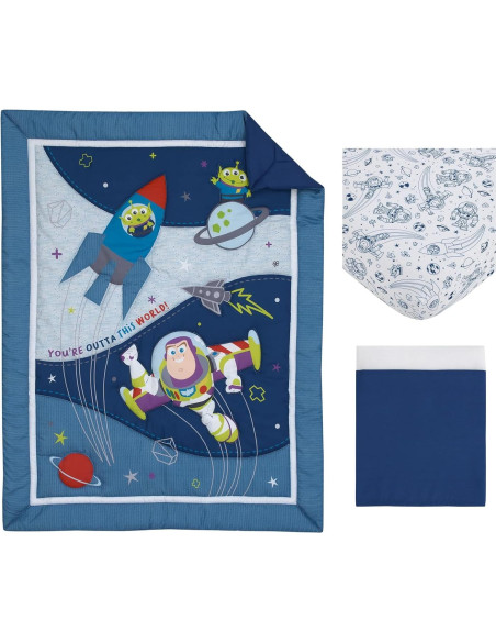 Juego de Ropa de Cuna 3 Piezas Disney Toy Story Azul Juego de Ropa de Cuna 3 Piezas Disney Toy Story Azul