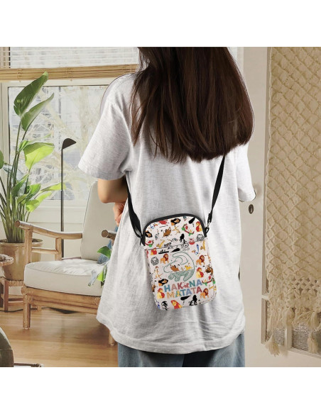 Bolsa Cruzada de Algodón y Lino ENSIANTH León 21x15cm