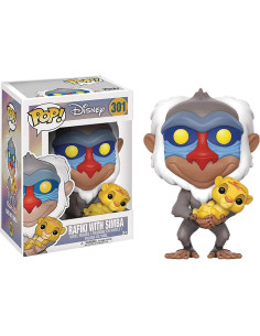 Figura Funko Pop Rafiki con Simba El Rey León 9,53 cm 2