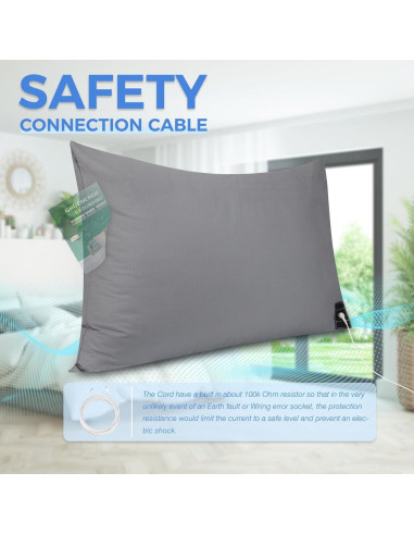 Funda de Almohada Conexión a Tierra Gruenerde 50x91 cm Gris