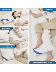 Almohada Corporal Larga YZ HOME Ajustable 50,8x137 cm Blanco 2