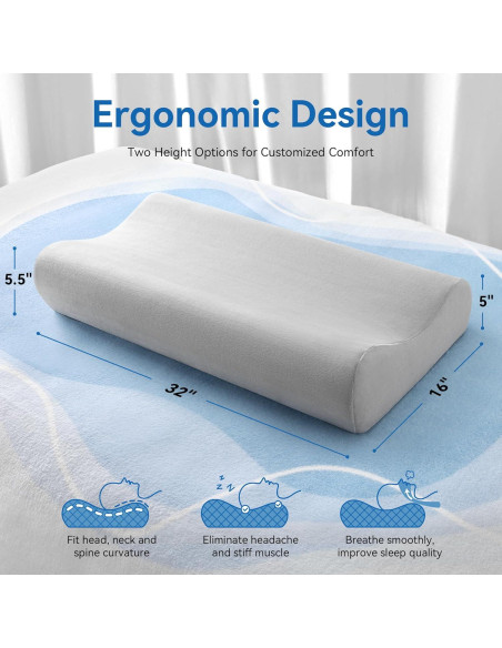 Almohada Contour AM AEROMAX King Espuma Memoria 81x41cm