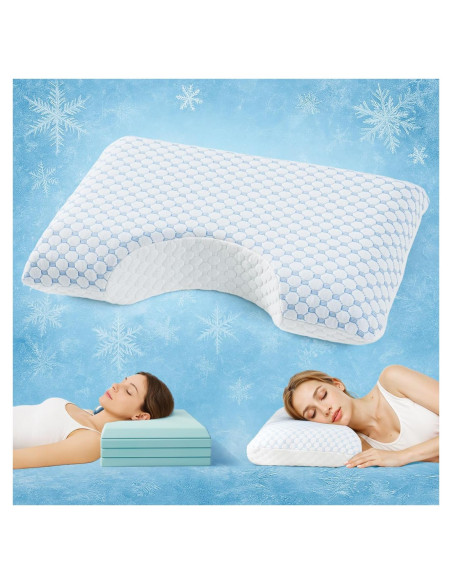 Almohada Ajustable USlixury para Dormir de Lado 60x36 cm