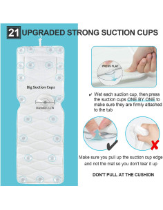 Almohada de Baño Completo OMYSTYLE 127x40.6cm Antideslizante 2