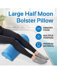 Almohada Lumbar AllSett Health Media Luna 52x20 cm Azul 2