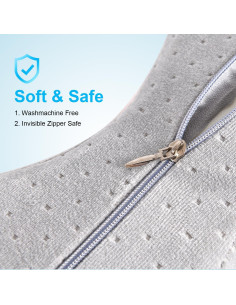 Almohada Viscoelástica ZOAN para Rodillas y Caderas Gris 2