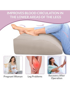 Cojín inflable para piernas FlennB 30x22 cm gris 2