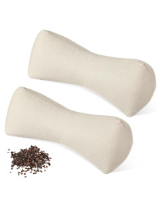 2 Almohadas de Cuello Trigo Sarraceno DoubleFill 38x15 cm