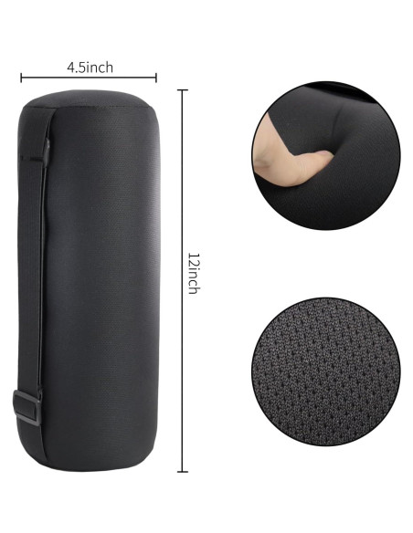 Almohada Lumbar Patty Both Ajustable Espuma Viscoelástica Negra