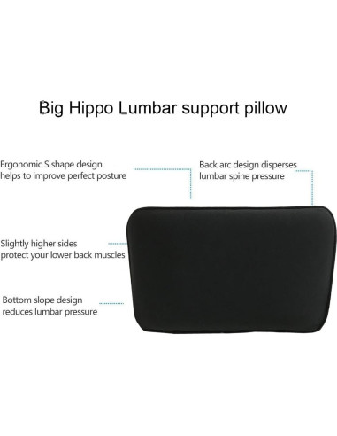 Almohada de Soporte Lumbar Big Hippo - Espuma con Memoria