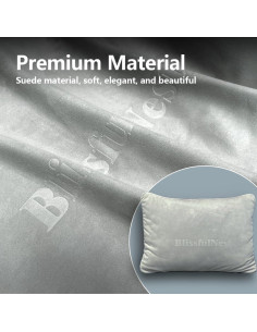 Cojín Lumbar Suede BlissfulNest Ajustable 43x25 cm 2