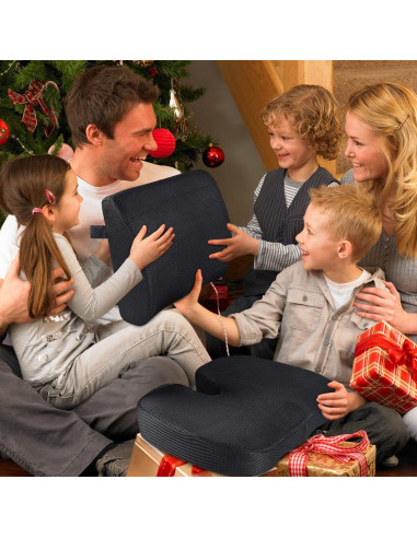 Cojín de Asiento y Almohada Lumbar Qutool Espuma Viscoelástica