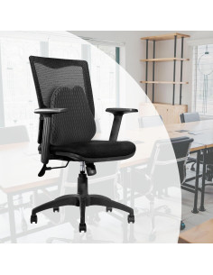 Cojín Lumbar LARROUS Espuma Viscoelástica Negro 43x34 cm 2