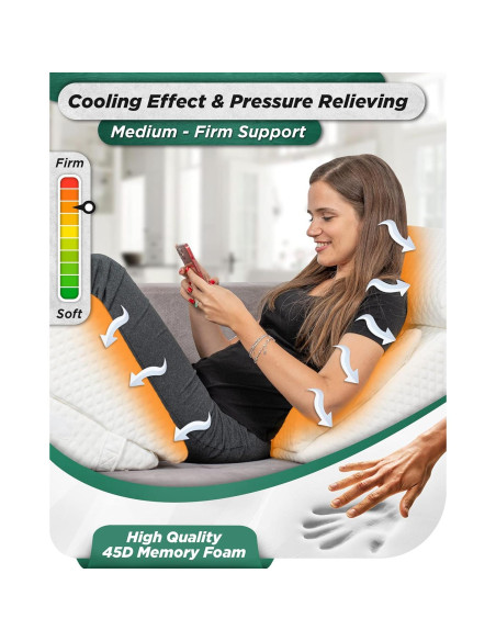 Juego de 6 Almohadas Ortopédicas Lunix LX13 Espuma Memoria Juego de 6 Almohadas Ortopédicas Lunix LX13 Espuma Memoria