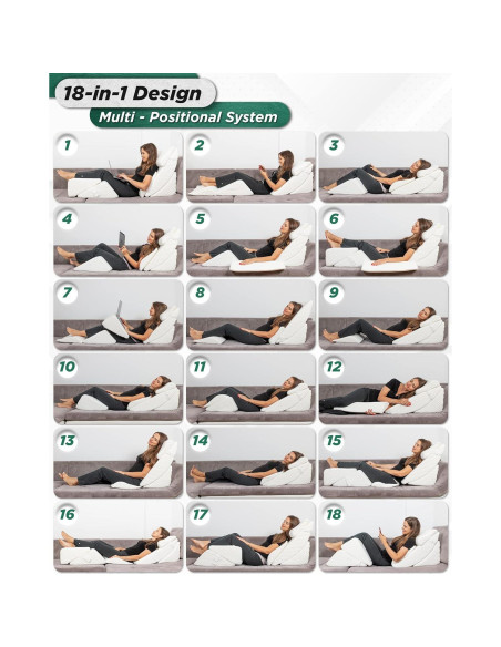 Juego de 6 Almohadas Ortopédicas Lunix LX13 Espuma Memoria Juego de 6 Almohadas Ortopédicas Lunix LX13 Espuma Memoria