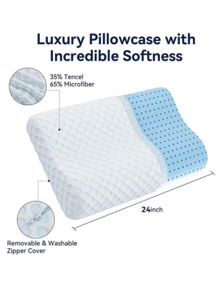 Almohada Contorneada Hcore Espuma Viscoelástica Queen