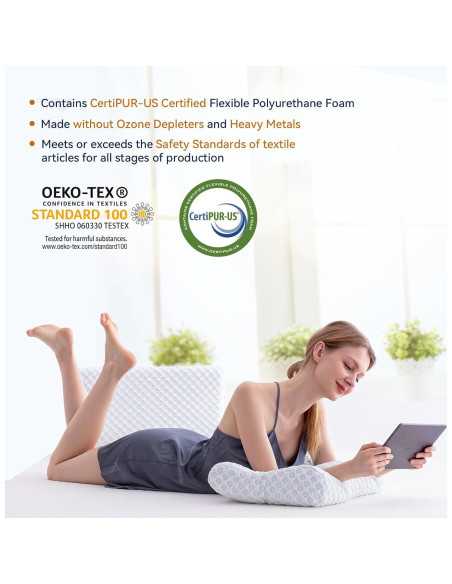 Almohada Contorneada Hcore Espuma Viscoelástica Queen