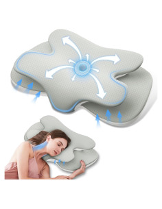 Almohada Ergonómica RUN HELIX Queen Espuma Memoria Gris