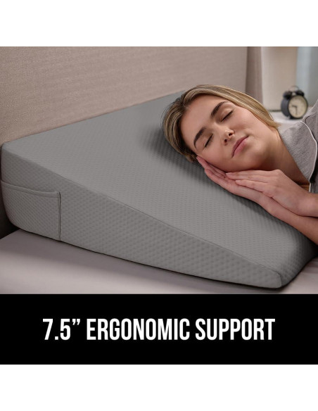 Almohada Cuña Ergonómica Gorilla Grip 61x19cm Gris