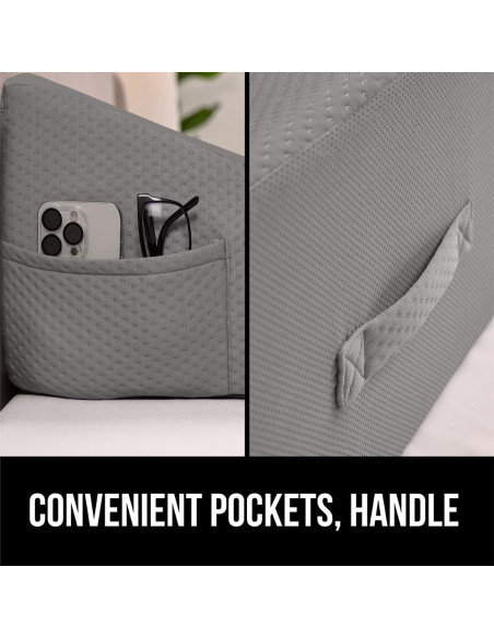 Almohada Cuña Ergonómica Gorilla Grip 61x19cm Gris