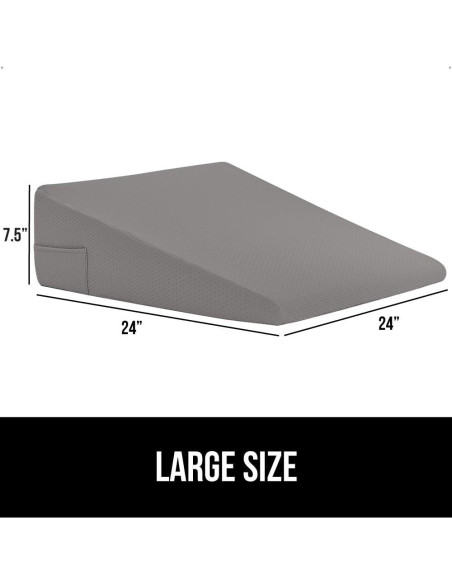 Almohada Cuña Ergonómica Gorilla Grip 61x19cm Gris