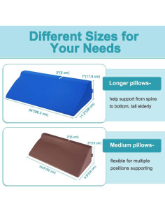 Cojín en cuña AOSSA 86 cm para dormir y soporte lumbar 2