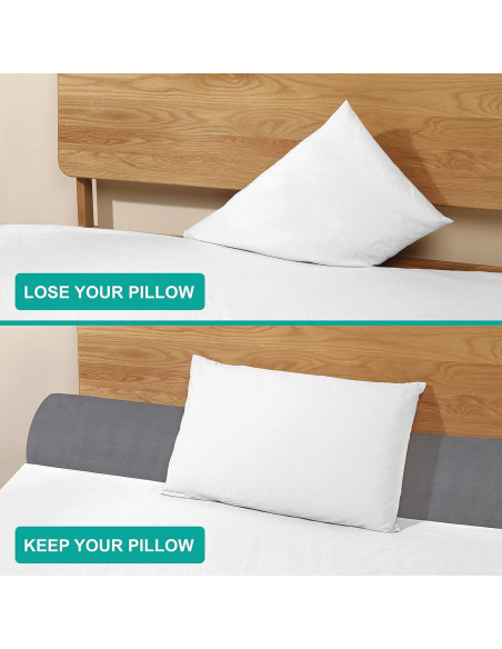 Almohada Cuña Vekkia Reina 60x25x15 cm Gris con Bolsillos