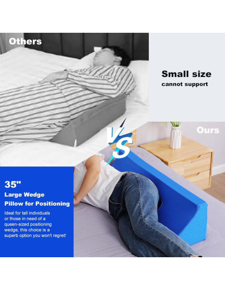 Almohada de Cuña Lateral Fanwer 88,9 cm Espuma Viscoelástica