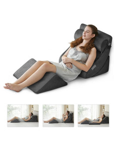 Ganaver Juego de 4 Almohadas Ortopédicas Ajustables 55,88 cm