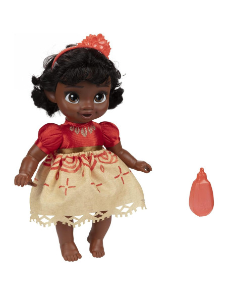 Muñeca Bebé Moana Disney Princess con Biberón y Tiara