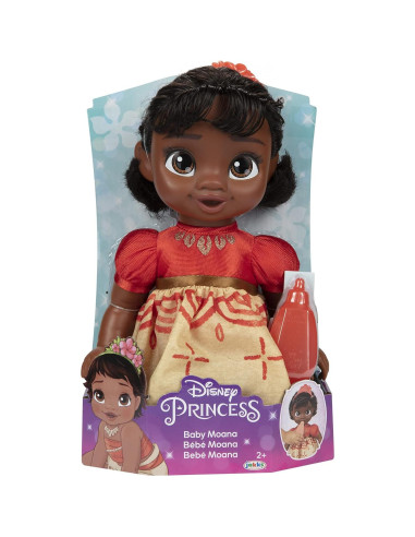 Muñeca Bebé Moana Disney Princess con Biberón y Tiara