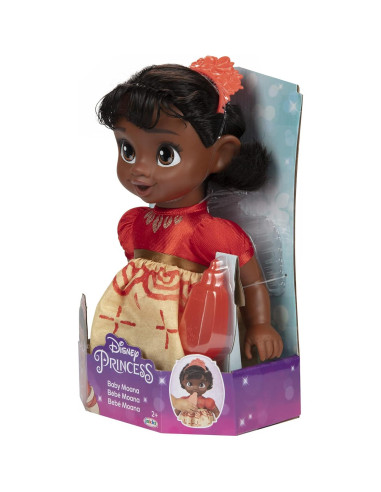 Muñeca Bebé Moana Disney Princess con Biberón y Tiara