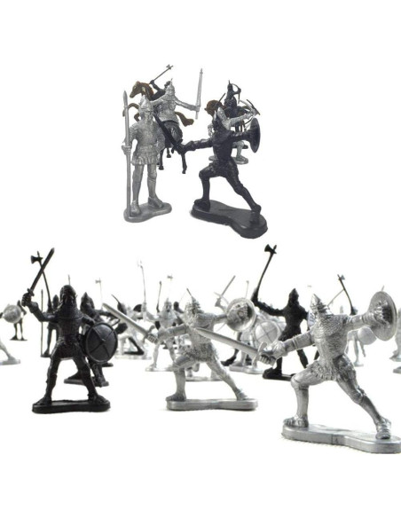 60 Figuras de Soldados Antiguos Lamilla 6 Estilos 6x5 cm