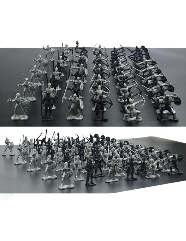 60 Figuras de Soldados Antiguos Lamilla 6 Estilos 6x5 cm