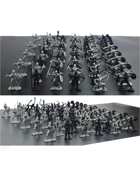 60 Figuras de Soldados Antiguos Lamilla 6 Estilos 6x5 cm