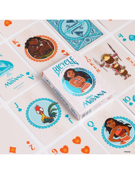 Baraja de Jugar Moana Disney - Bicycle - 84.8g - 9.2x6.5cm