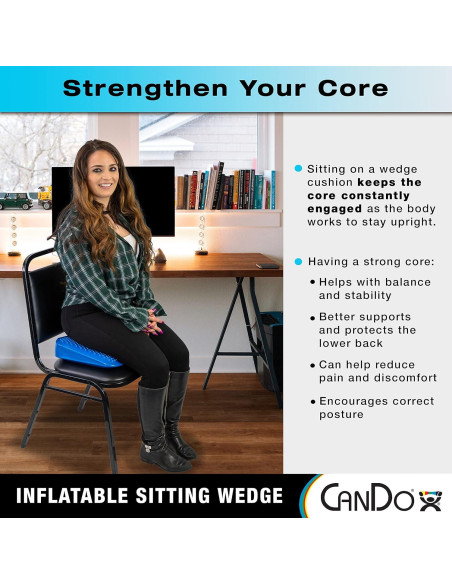 Cuña Inflable de Asiento CanDo 25x25 cm para Postura