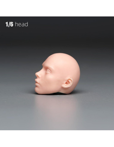 Escultura Cabeza Femenina 1/6 RoofWorld PVC para Figura de Acción
