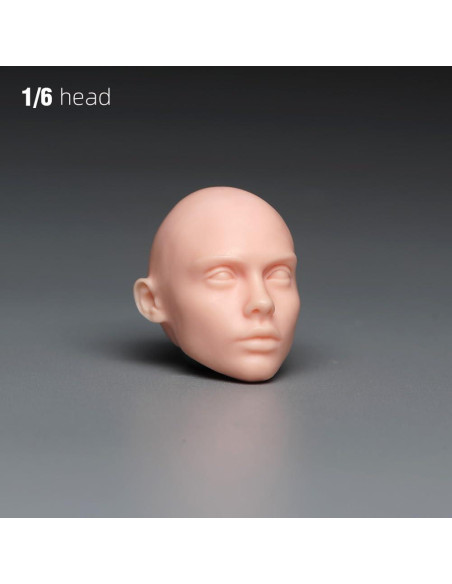 Escultura Cabeza Femenina 1/6 RoofWorld PVC para Figura de Acción