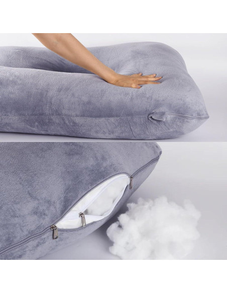 Almohada de Embarazo BATTOP 147x71 cm Suave y Lavable