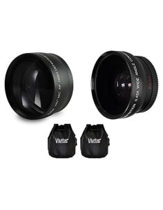 Kit de Lentes Telefoto y Gran Angular Vivitar 55mm