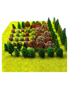 70 Árboles Miniatura Modelo MOMOONNON para Dioramas 2.5-5.8 cm