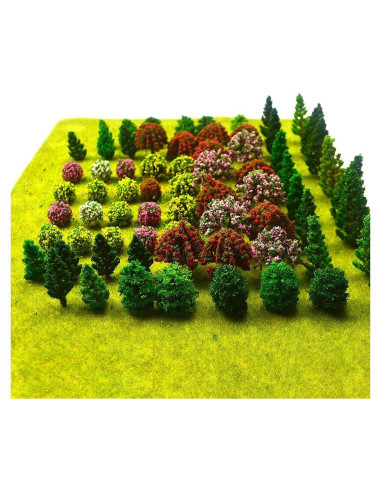 70 Árboles Miniatura Modelo MOMOONNON para Dioramas 2.5-5.8 cm
