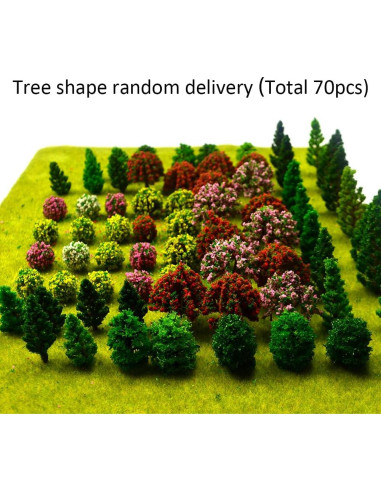 70 Árboles Miniatura Modelo MOMOONNON para Dioramas 2.5-5.8 cm