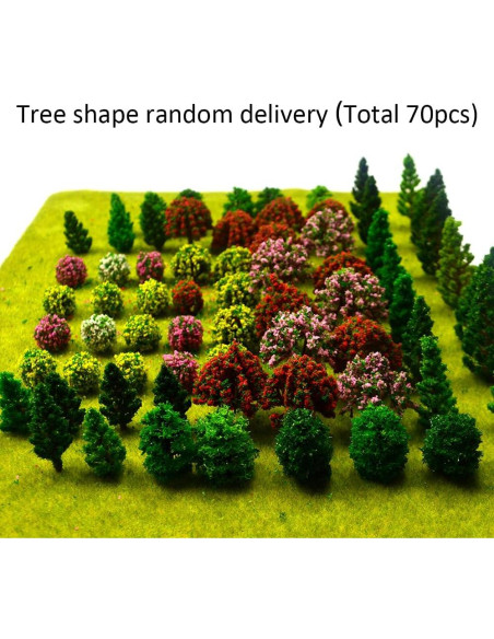 70 Árboles Miniatura Modelo MOMOONNON para Dioramas 2.5-5.8 cm