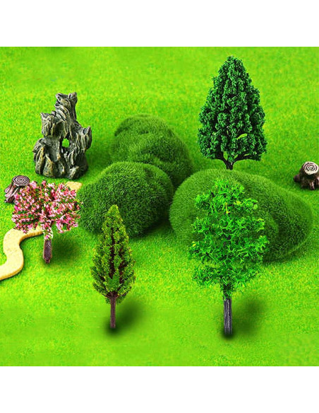 70 Árboles Miniatura Modelo MOMOONNON para Dioramas 2.5-5.8 cm